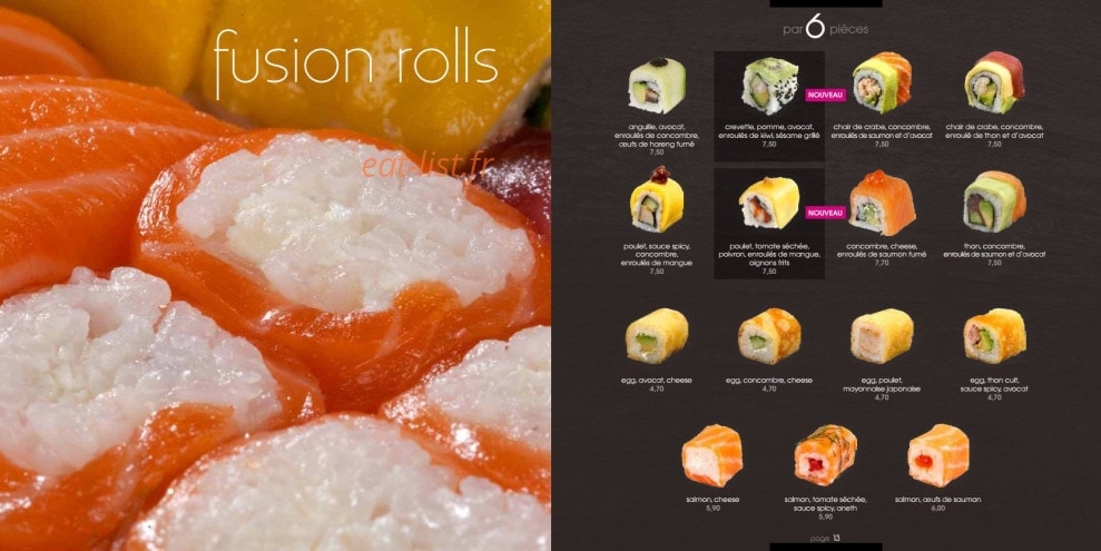 My Sushi Bar — carte page 7