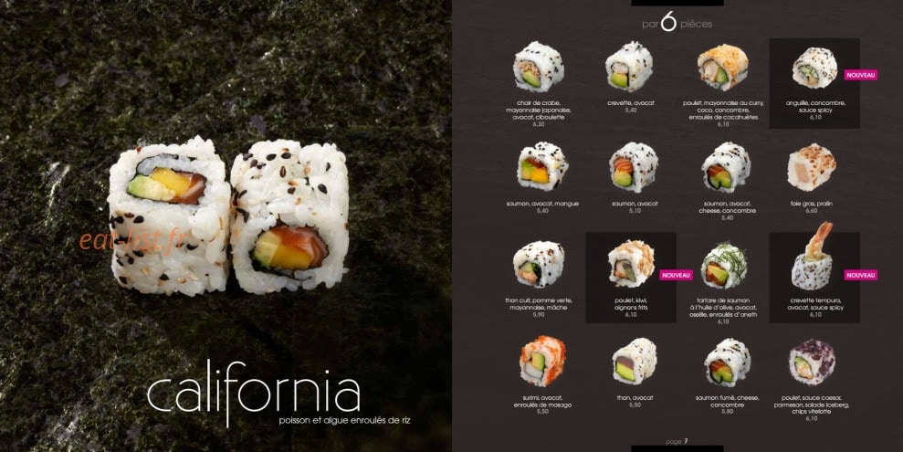My Sushi Bar — carte page 4