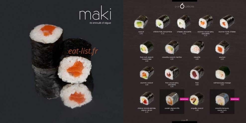 My Sushi Bar — carte page 5