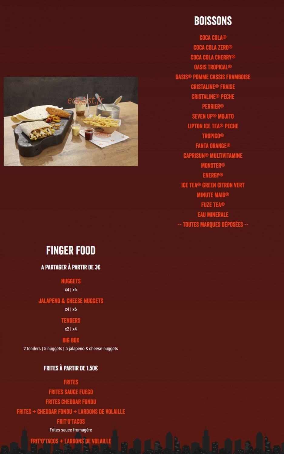 O'tacos — carte page 3
