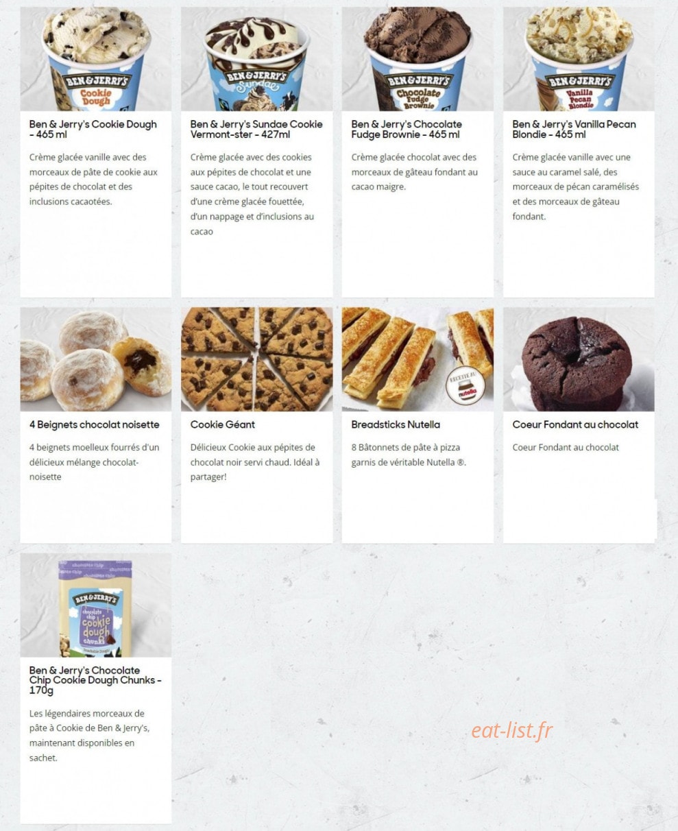 Pizza Hut — carte page 7