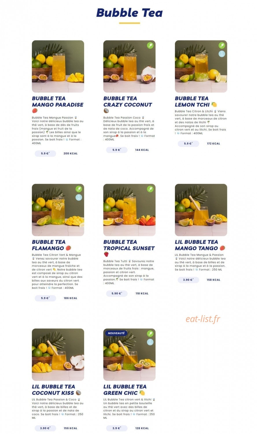 Pokawa — carte page 20