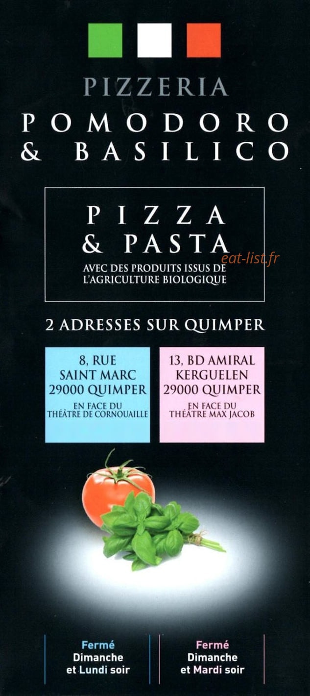 Pomodoro e Basilico — carte page 1