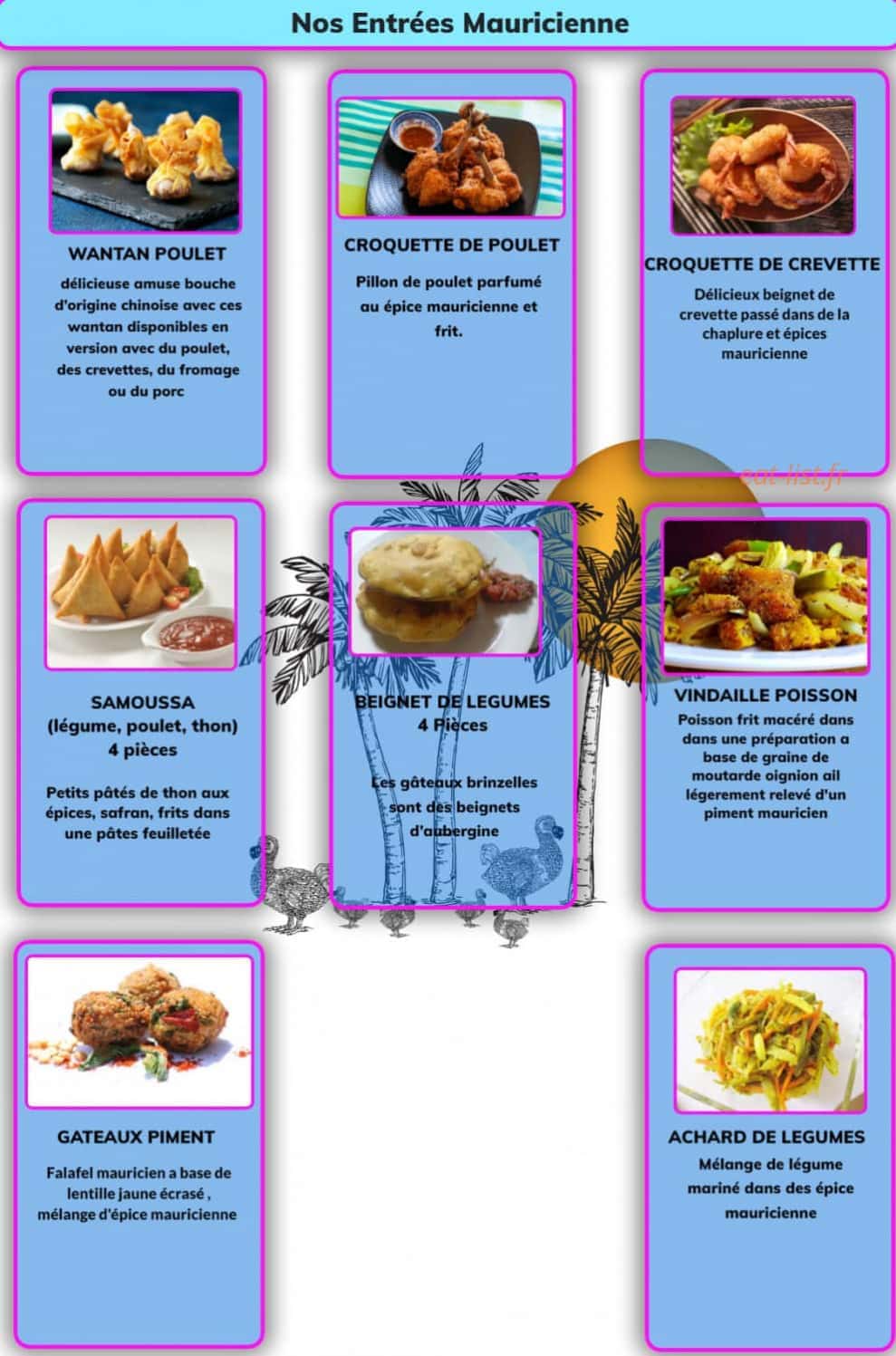 Saveur Mo ti Zil — carte page 1
