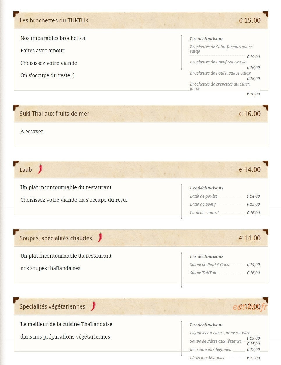 Tuk tuk — carte page 7