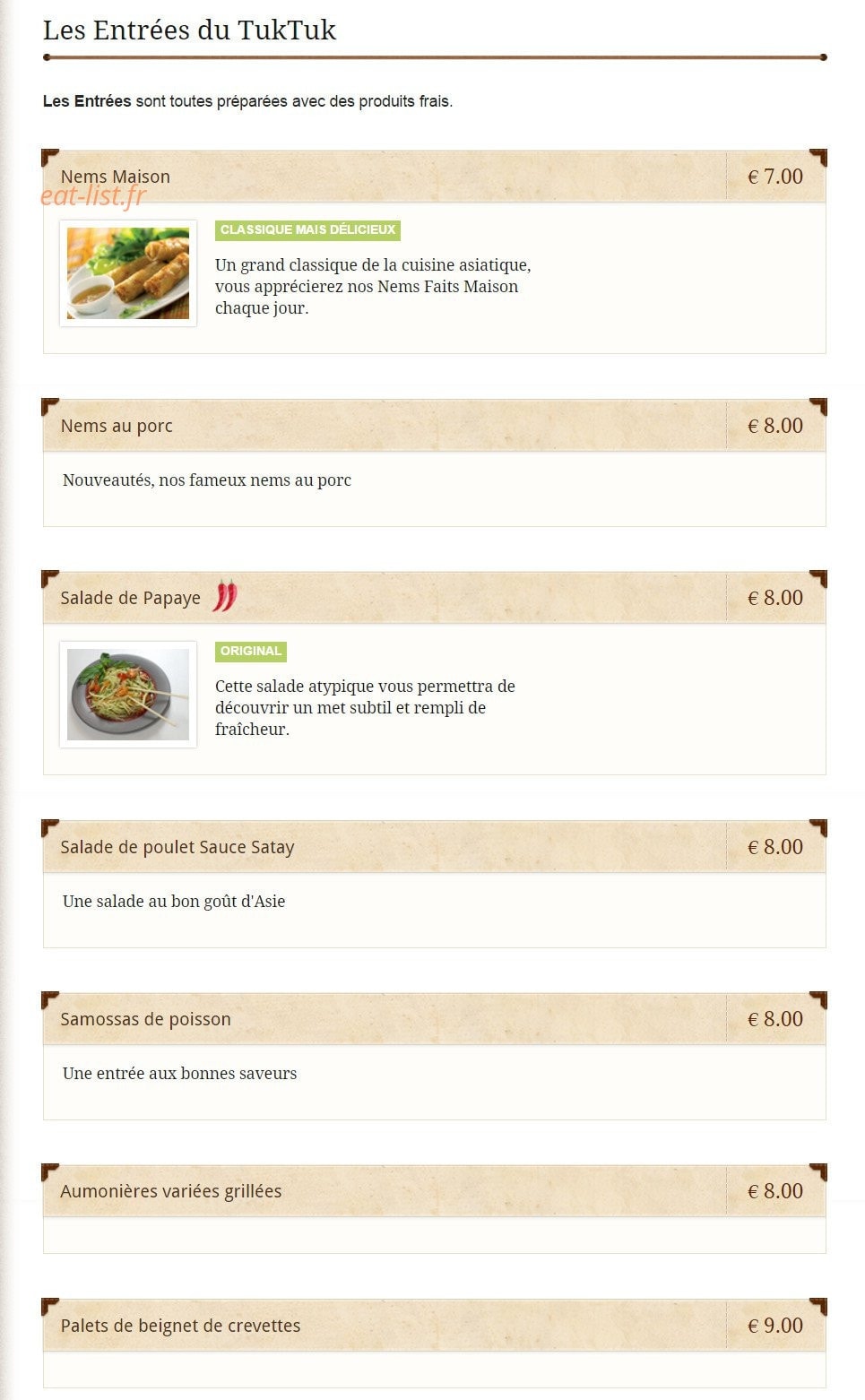 Tuk tuk — carte page 1