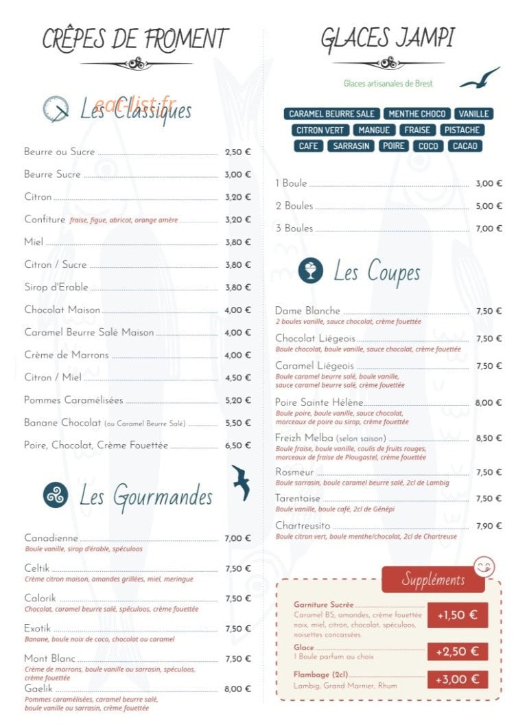Auprès de ma crêpe — carte page 1