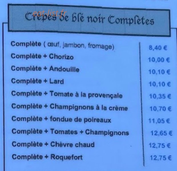 Crêperie du Sallé — carte page 3