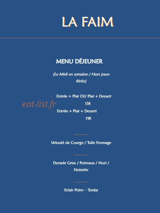 L'Amuse-Louche — carte page 1
