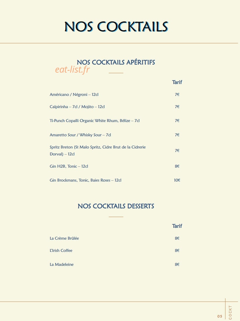 L'Amuse-Louche — carte page 5