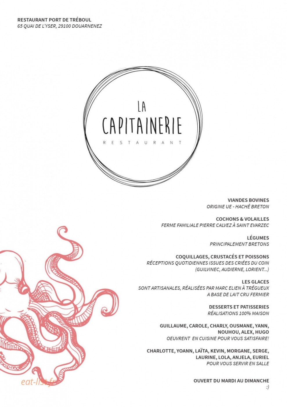 La Capitainerie — carte page 1