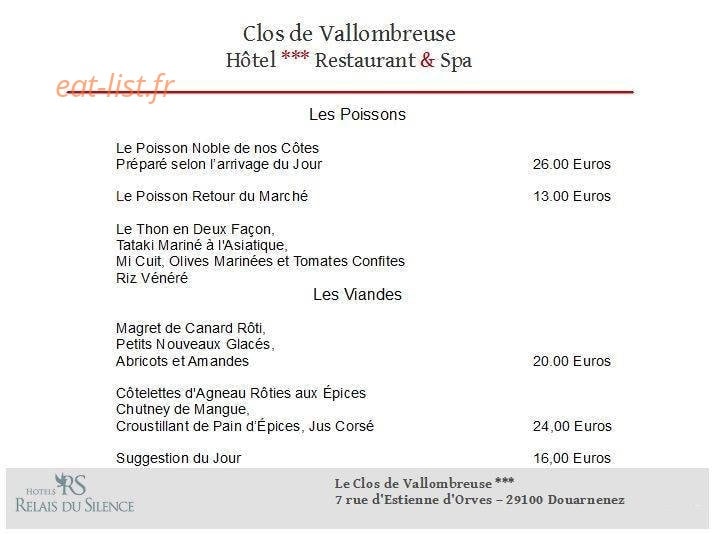 Le Clos de Vallombreuse — carte page 2