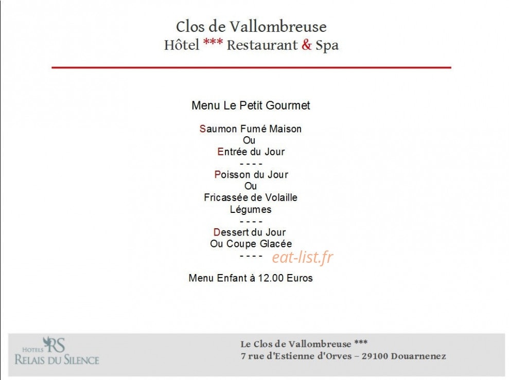 Le Clos de Vallombreuse — carte page 9