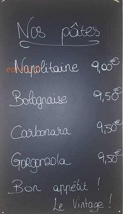 Le Vintage — carte page 1