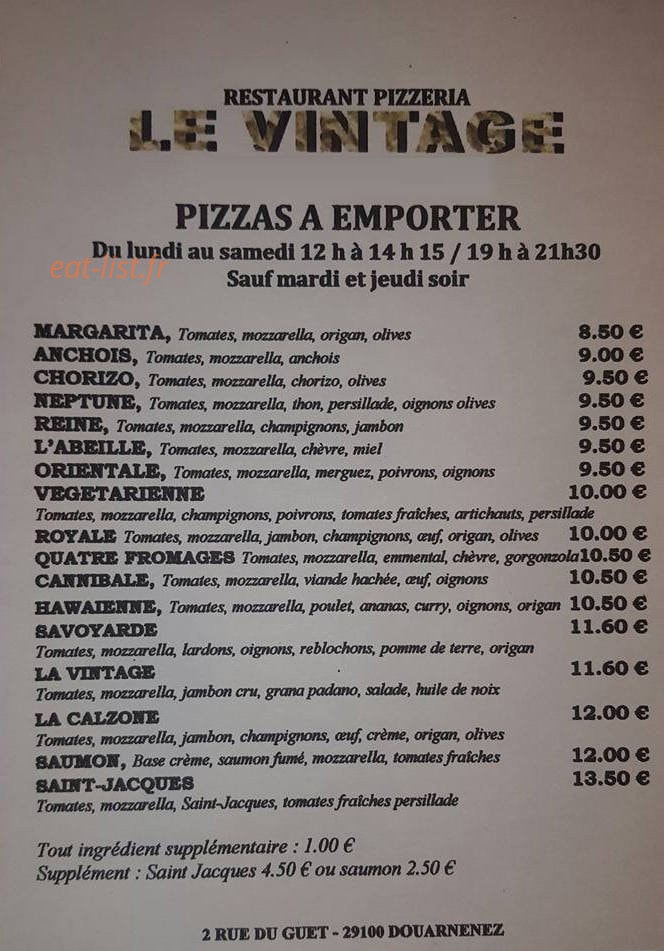 Le Vintage — carte page 2