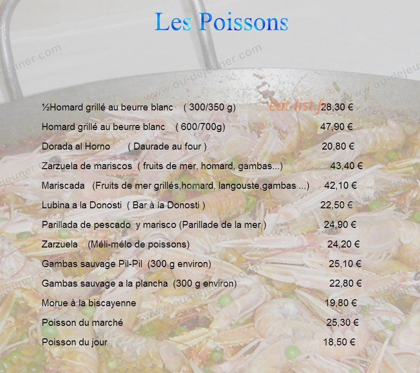 Restaurant Athanor — carte page 2