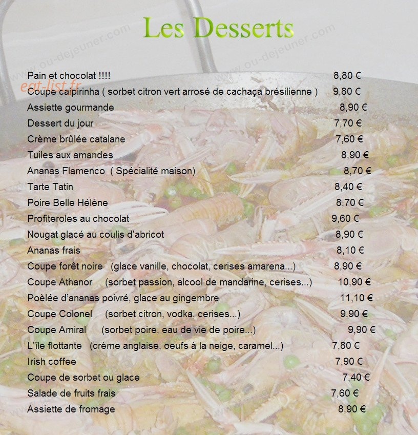 Restaurant Athanor — carte page 4