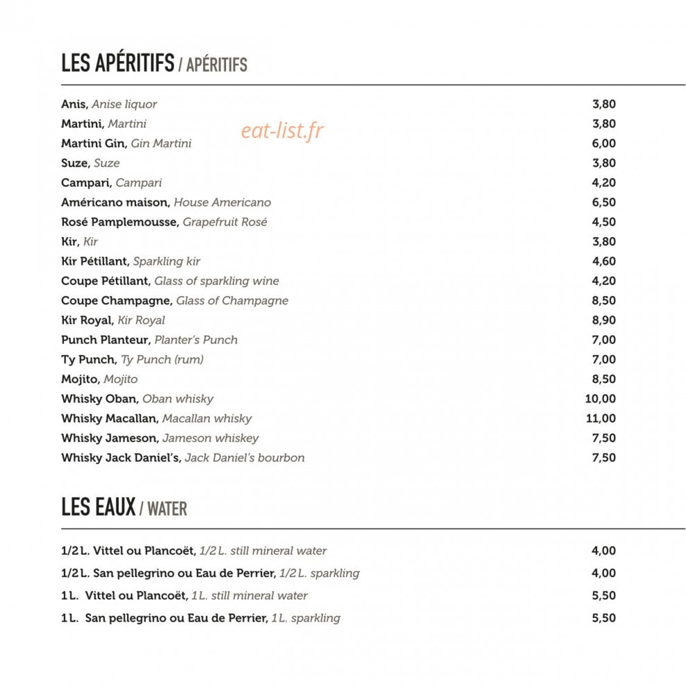Café du Port — carte page 6