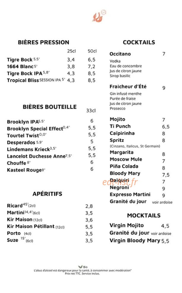 La Chaumière — carte page 4