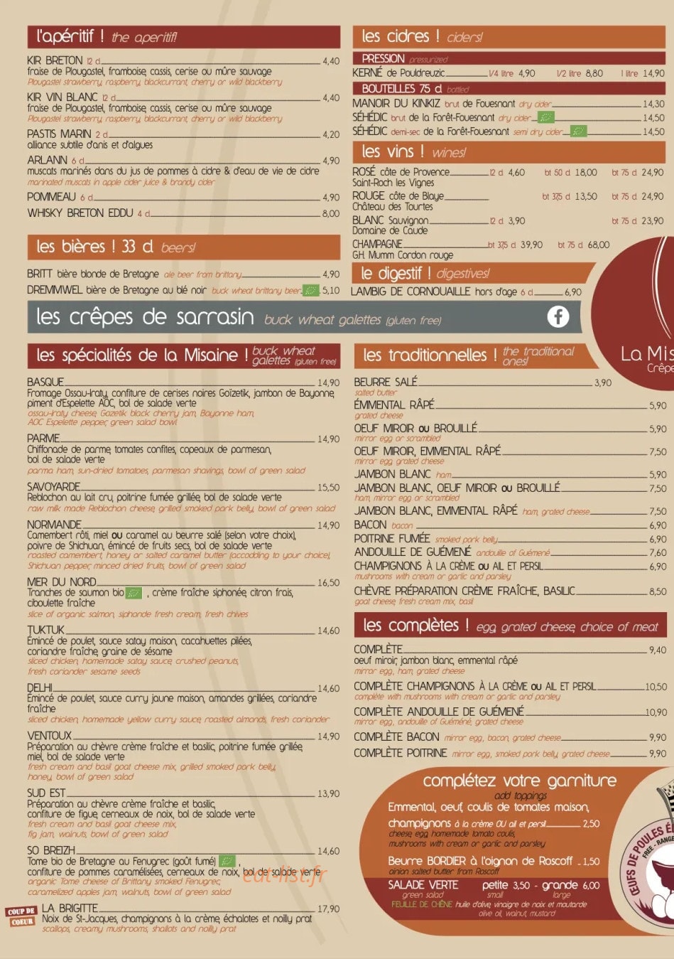La Misaine — carte page 1