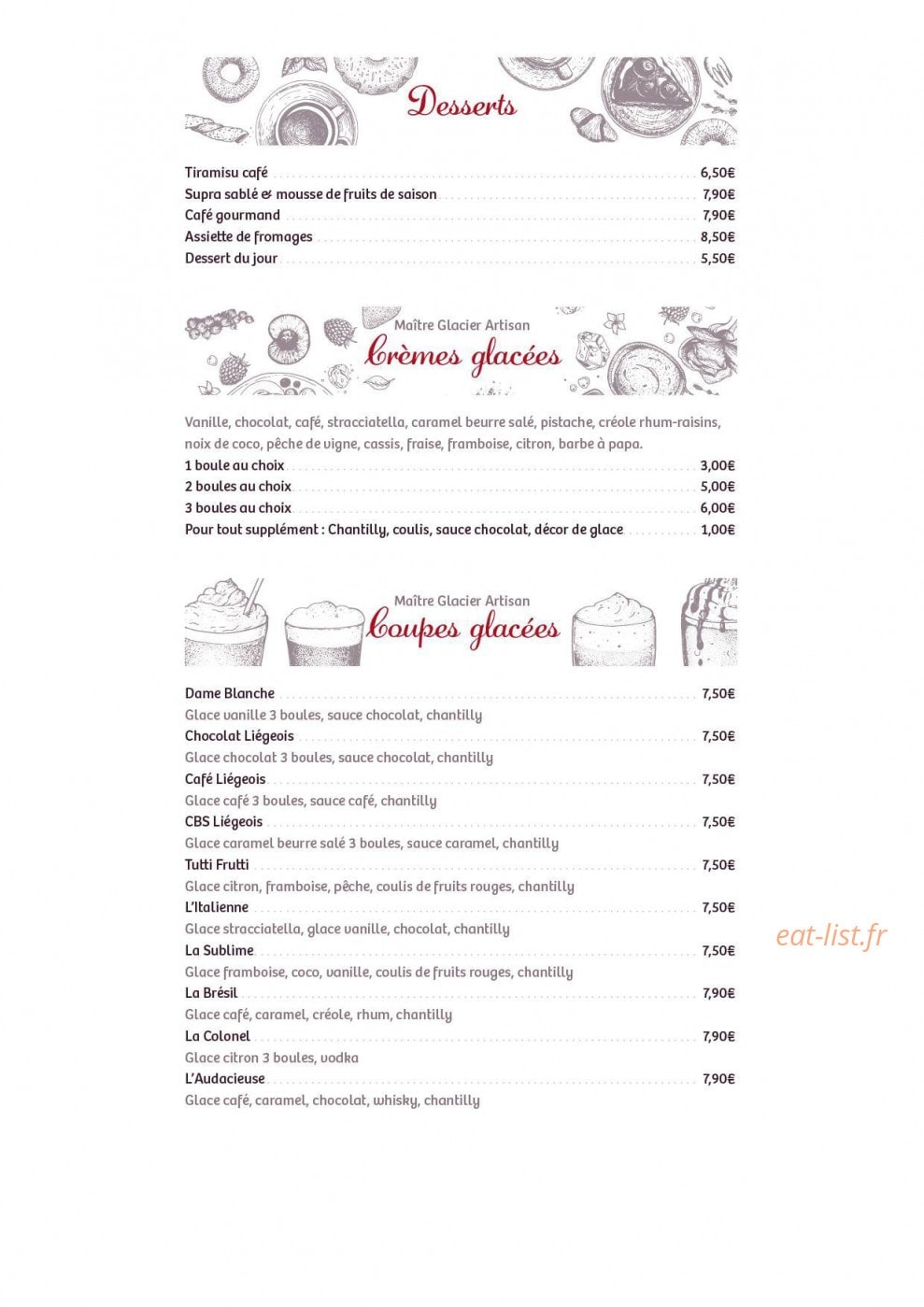 La Tulipe — carte page 3