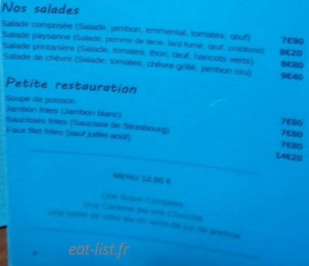 Crêperie La Chaumine — carte page 3