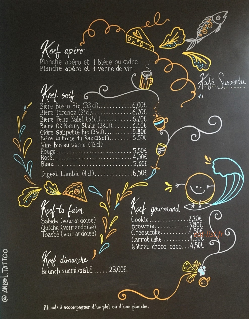 Kafé Koefet — carte page 2