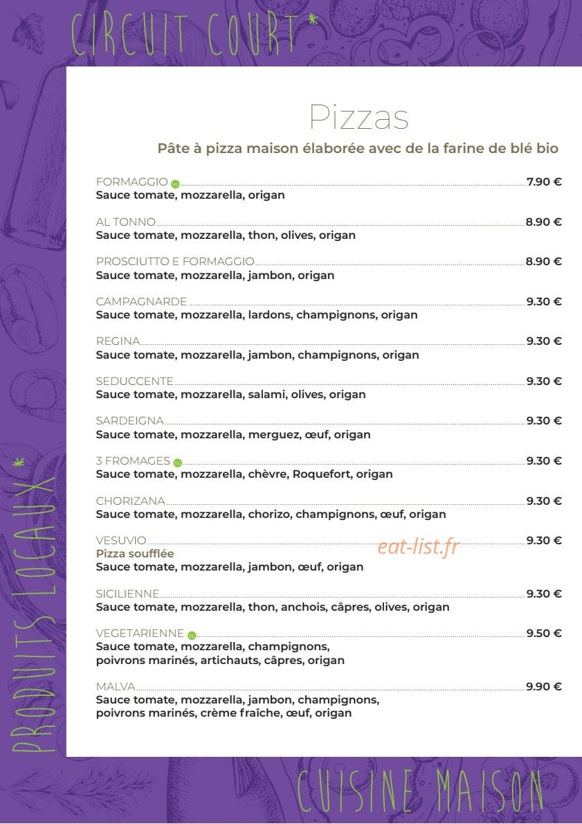La Malva — carte page 2