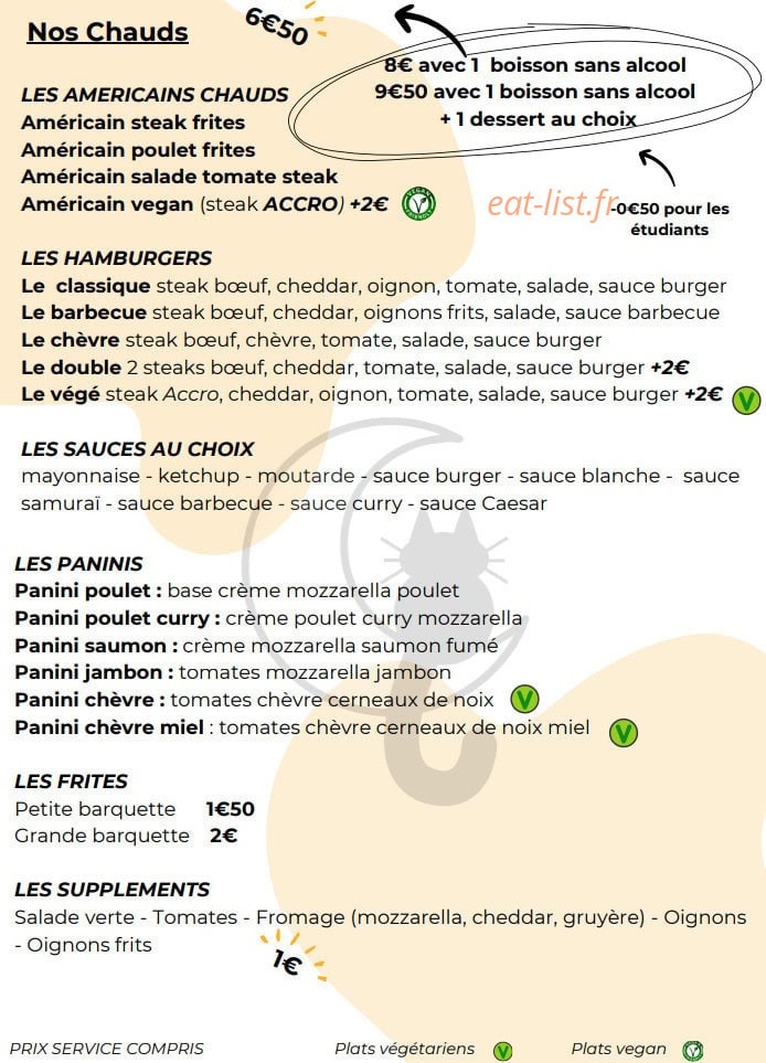 Le Chat Perché — carte page 3