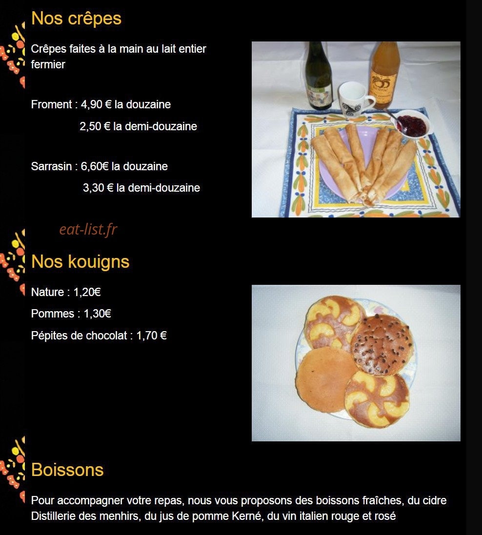 Le Petit Régal — carte page 3