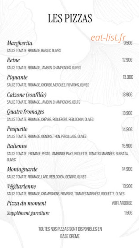 Le Quinze — carte page 1