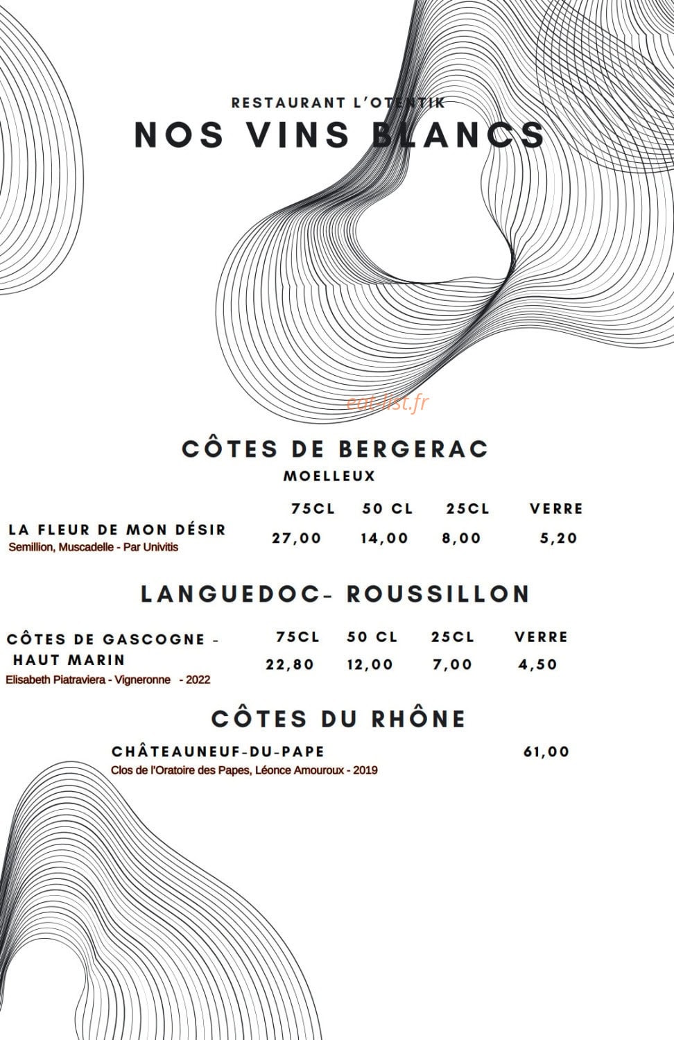 L’Otentik — carte page 5