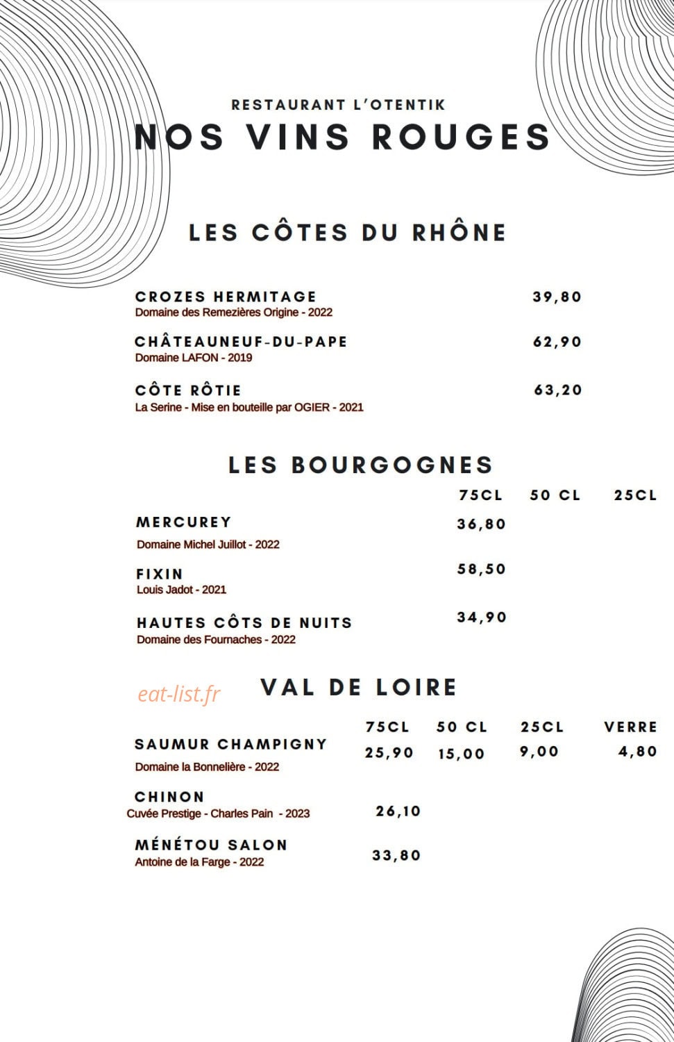L’Otentik — carte page 2