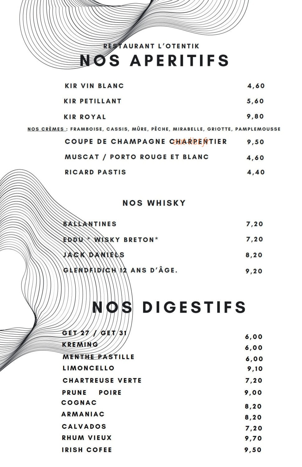 L’Otentik — carte page 9