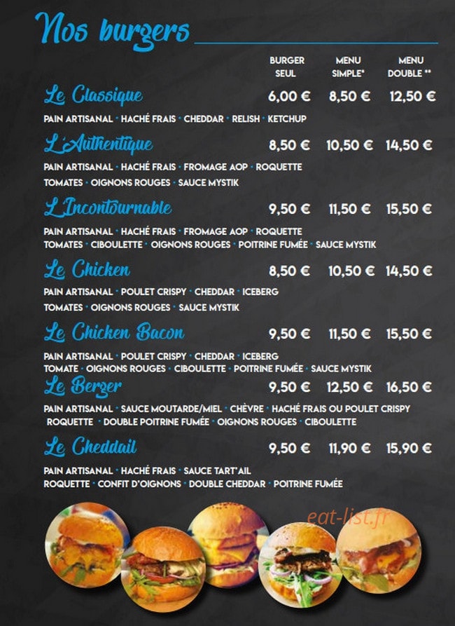 Les Burgers de l'Ouest — carte page 3