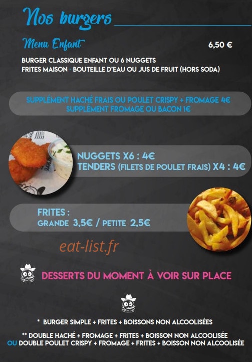 Les Burgers de l'Ouest — carte page 4