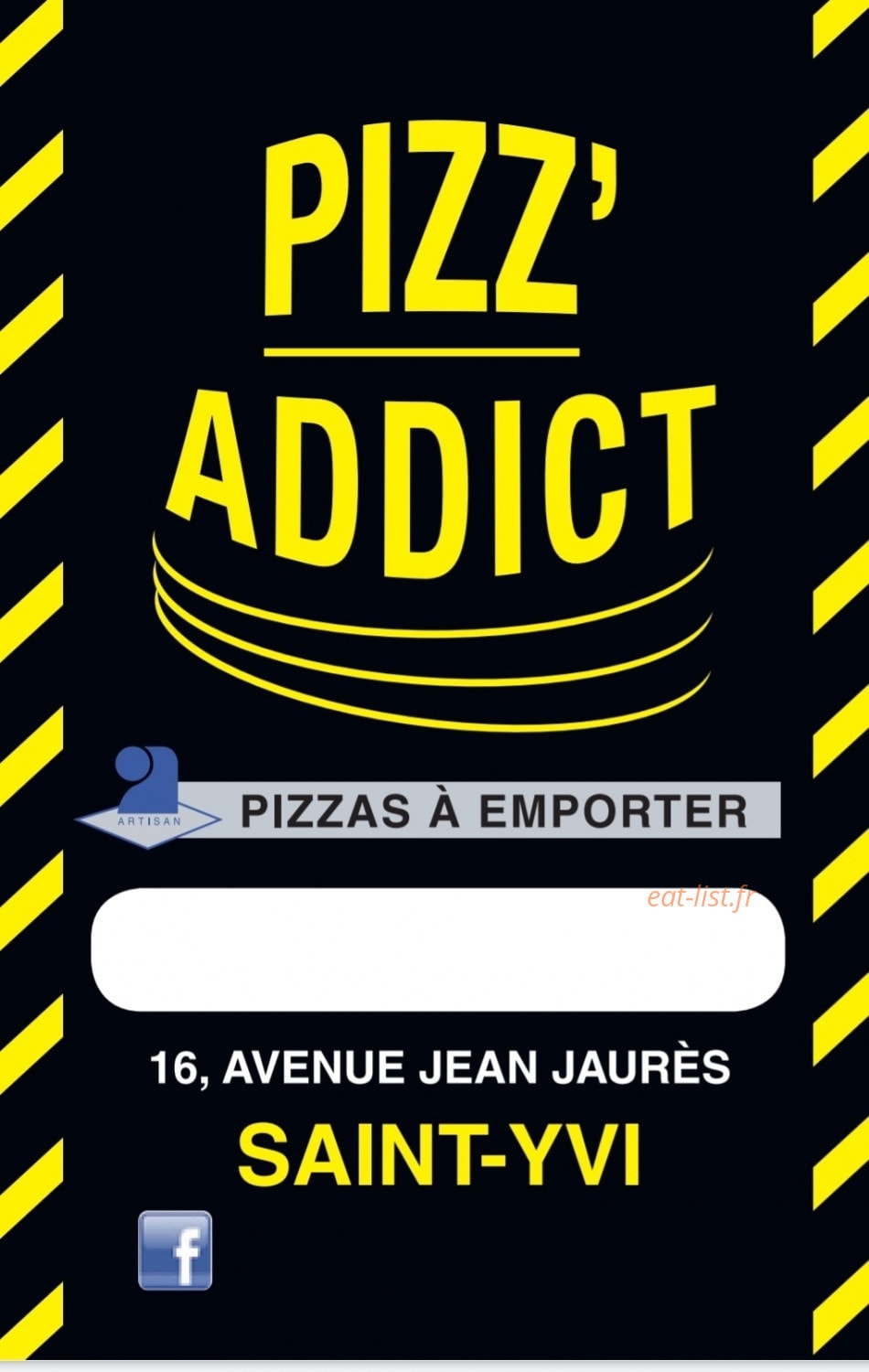 Pizz'Addict — carte page 1