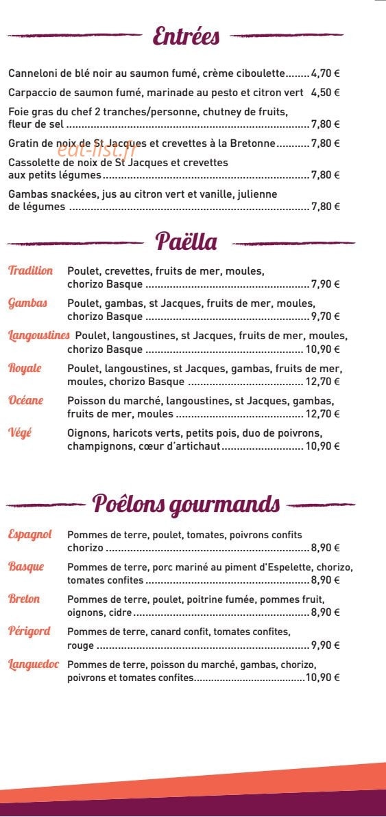 L'Atelier Du Gourmet — carte page 3