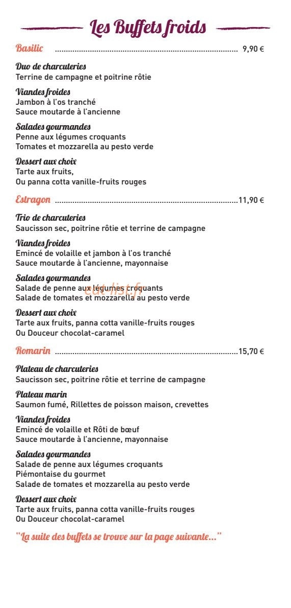 L'Atelier Du Gourmet — carte page 5