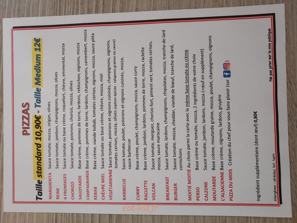 La Pizza 2.0 — carte page 2