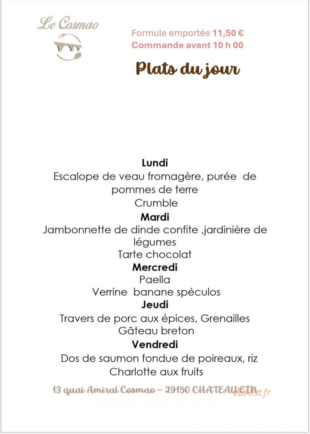 Le Cosmao — carte page 1