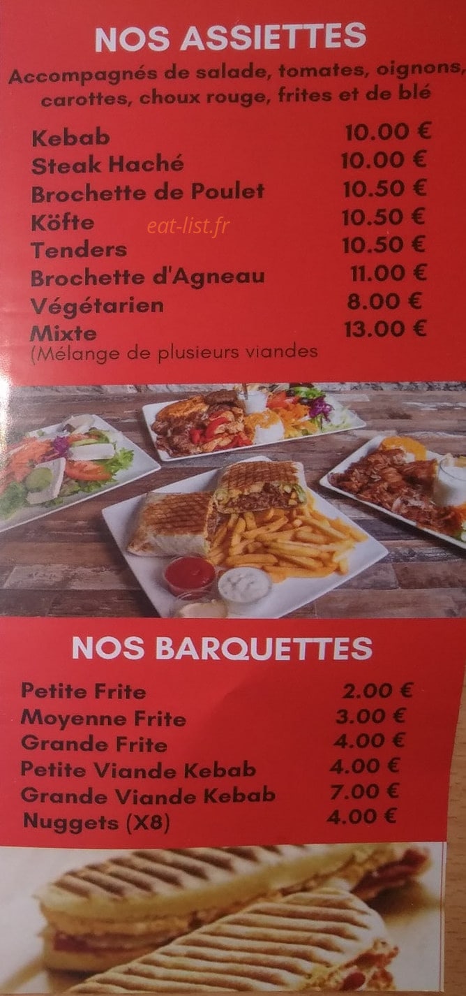 Océan Kebab — carte page 4