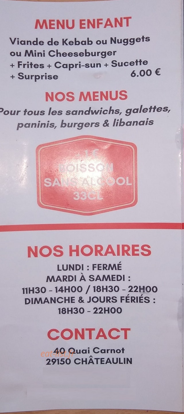 Océan Kebab — carte page 6