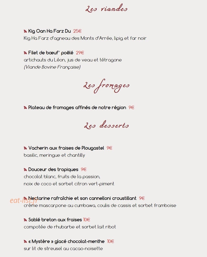 Le Mutin Gourmand — carte page 5