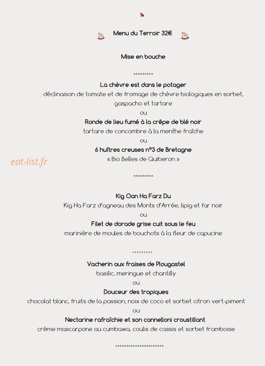 Le Mutin Gourmand — carte page 1