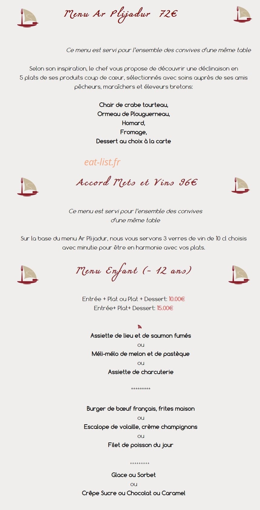Le Mutin Gourmand — carte page 3