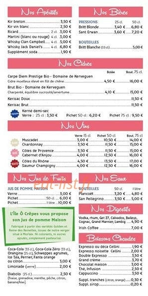 L'île ô crêpes — carte page 6