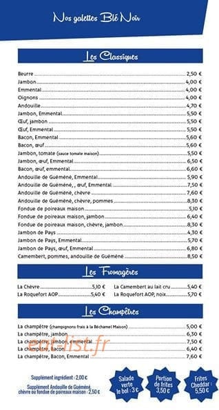 L'île ô crêpes — carte page 2