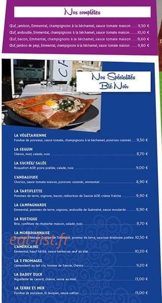 L'île ô crêpes — carte page 3