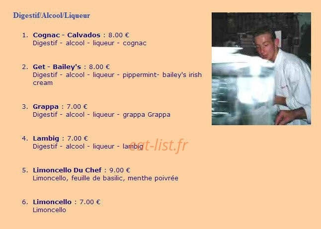 Chez Alain — carte page 12